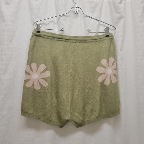 Ekouaer Knit Daisy Pajama Shorts Lounge Wear Size Large - Picture 3 of 7